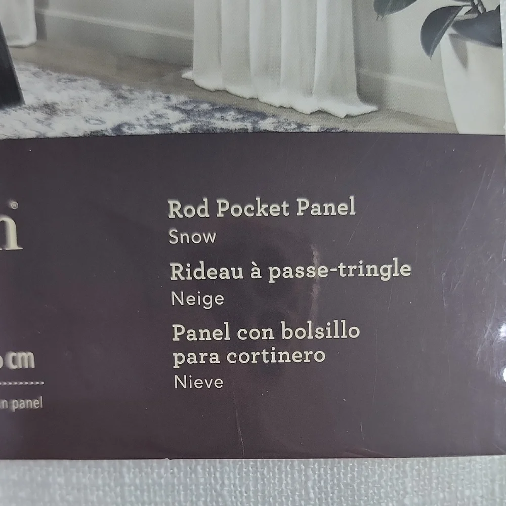Allen + Roth White Rod Pocket Panel